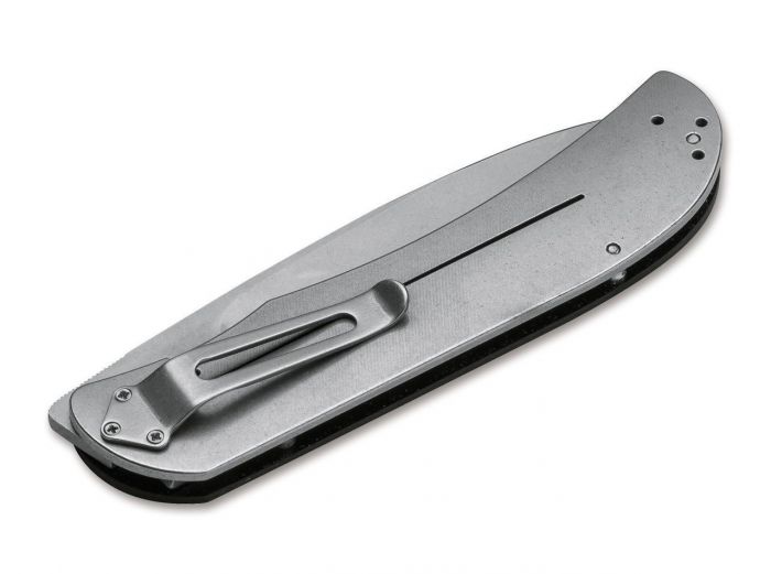 Складной нож Boker Plus Exskelibur 1, лезвие Stonewashed D2 Tool Steel, Black G-10 рукоять, 01BO137