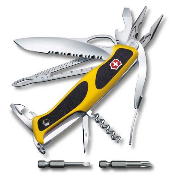 Нож перочинный Victorinox RangerGrip Boatsman, сталь X55CrMo14, рукоять Нейлон Cordura, жёлто-чёрный