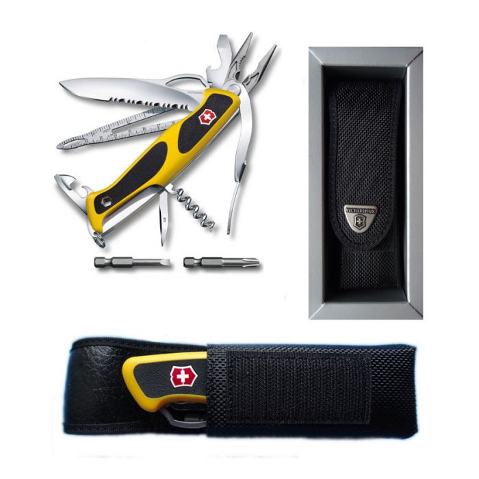 Нож перочинный Victorinox RangerGrip Boatsman, сталь X55CrMo14, рукоять Нейлон Cordura, жёлто-чёрный